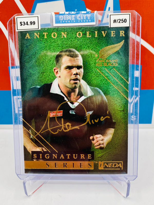 Ineda 1997 Rugby All Blacks Signature Series On Card Autograph #/250