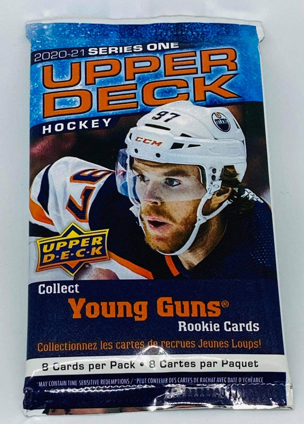 Upper Deck NHL 2020-21 Series 1 Retail Pack (8 Cards)