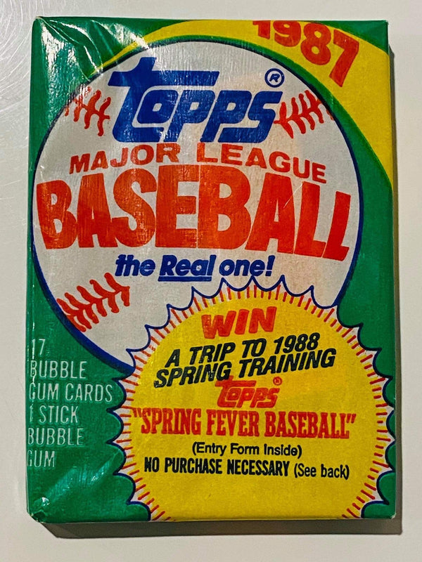 Topps Major League Baseball 1987 Pack (17 cards and 1 stick of gum)