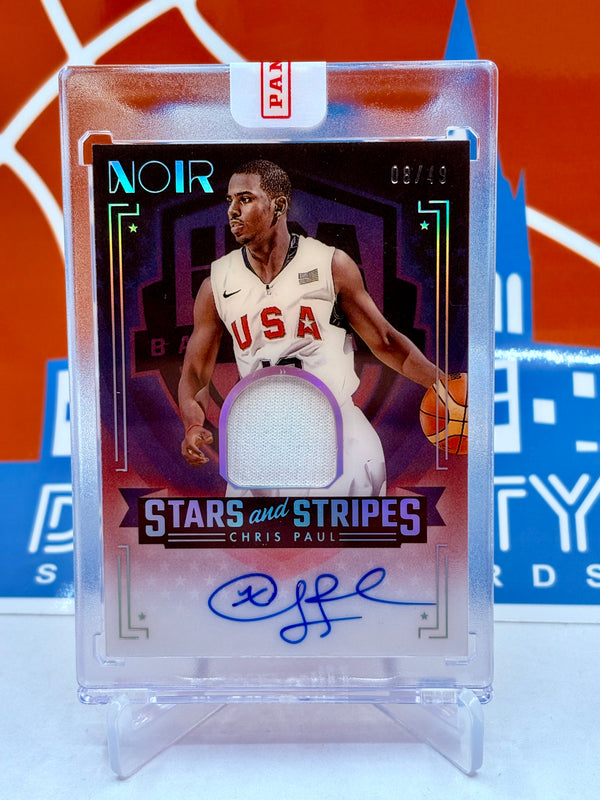 Panini Noir 2023-24 Stars & Stripes Game Used Patch Autograph #/49