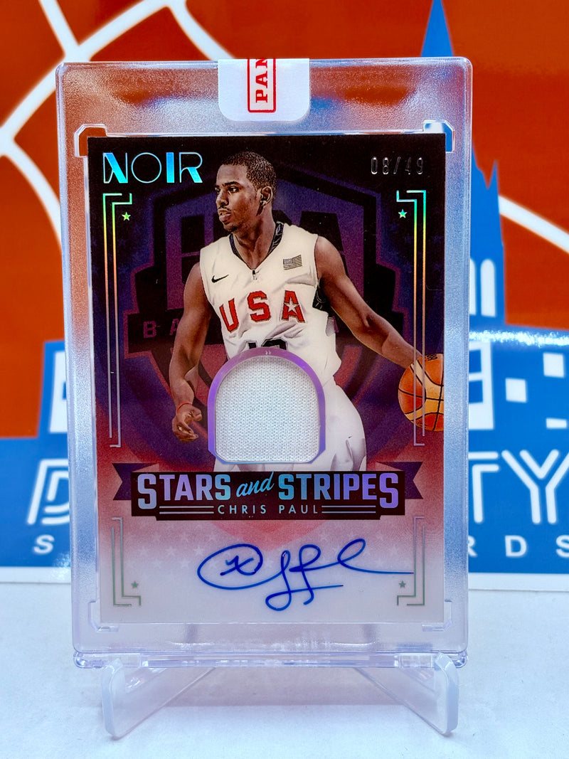Panini Noir 2023-24 Stars & Stripes Game Used Patch Autograph #/49