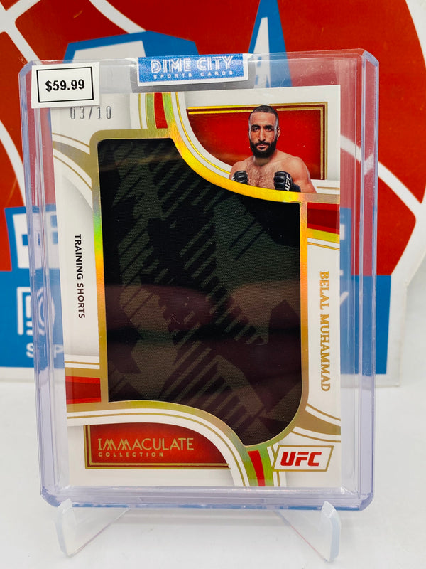 Panini Immaculate 2023 Fighter Worn Training Shorts Patch #/10