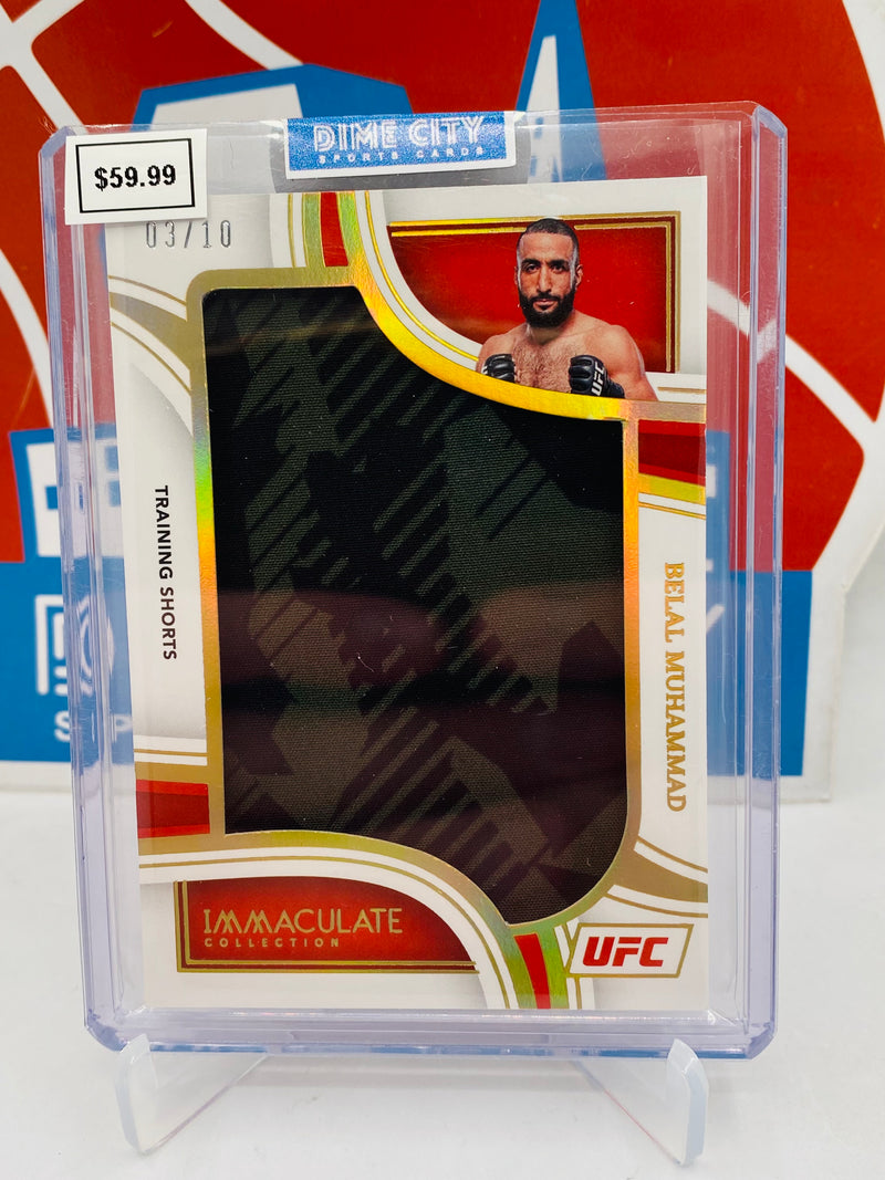Panini Immaculate 2023 Fighter Worn Training Shorts Patch #/10