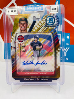 Topps Bowman Chrome 2024 Top Prospects in Action Hanger Die Cut Autograph #/50
