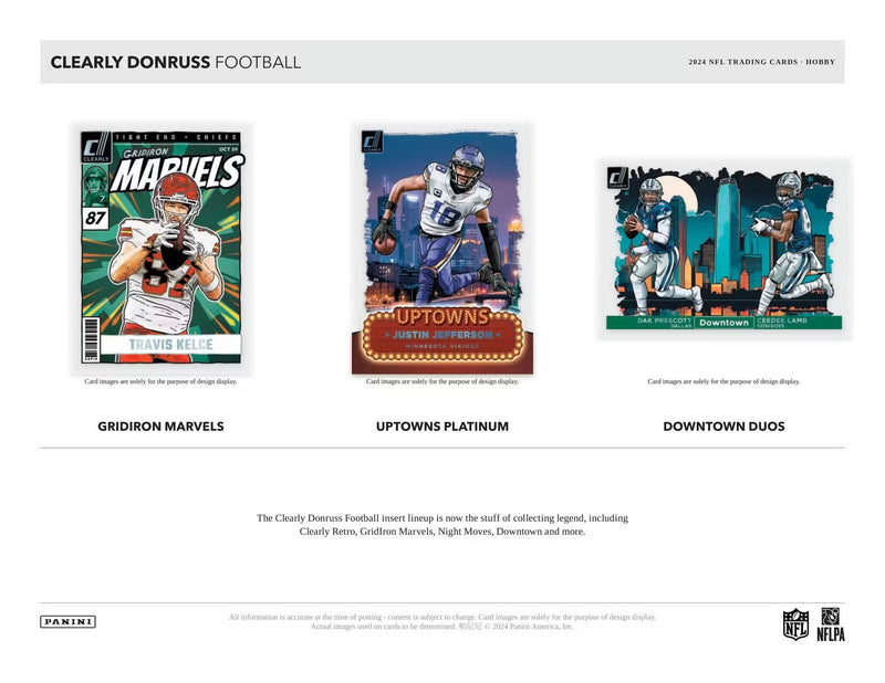 Panini NFL 2024 Donruss Clearly Hobby Box