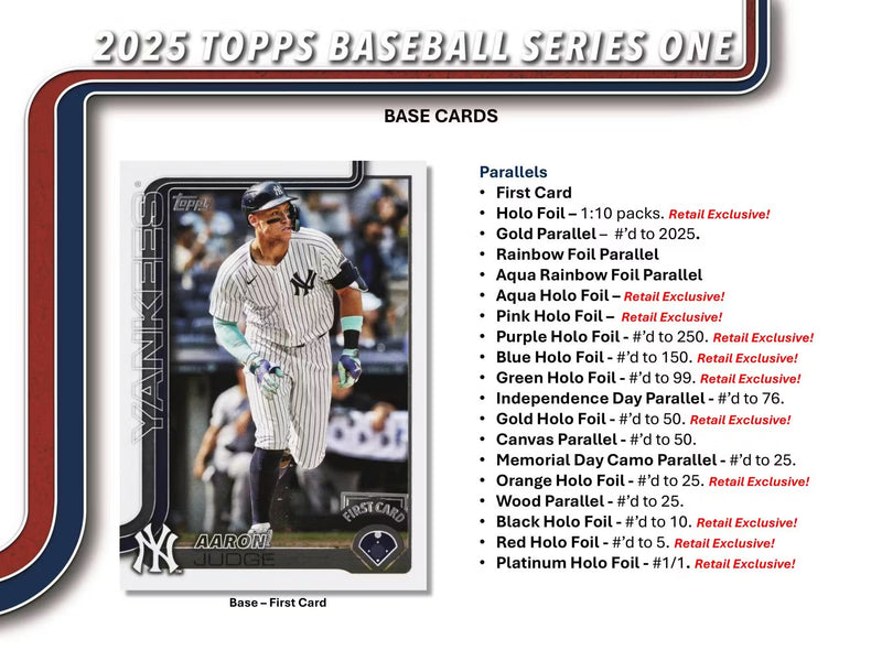 Topps 2025 Series One MLB Hanger Box