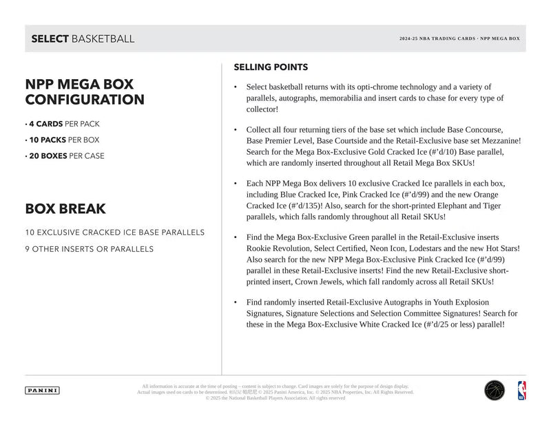 Panini Select 2024-25 Mega Box