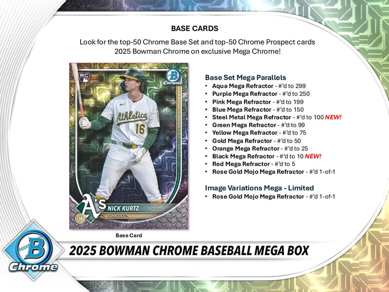 Topps Bowman Chrome MLB 2025 Mega Box