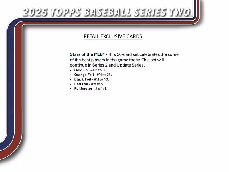 Topps MLB 2025 Series 2 Blaster Box
