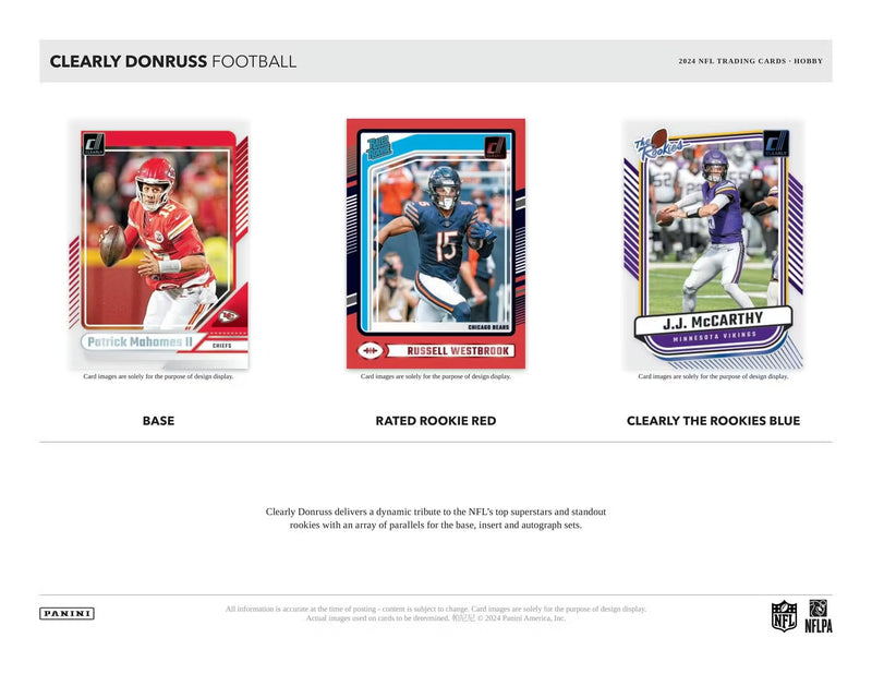 Panini NFL 2024 Donruss Clearly Hobby Box
