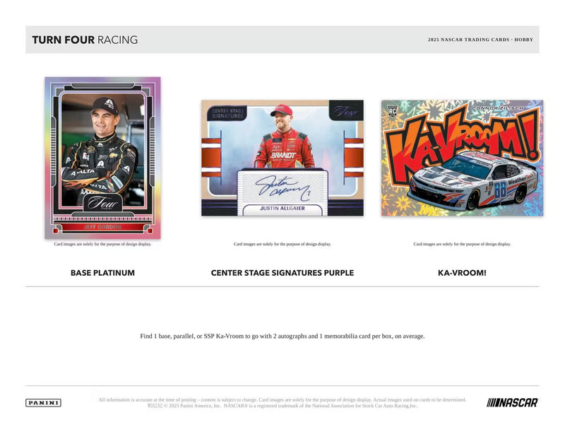 Panini NASCAR 2025 Turn Four Hobby Box
