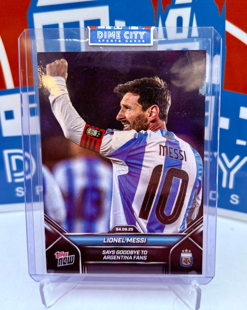 Topps Now 2025 Goodbye to Argentina Card