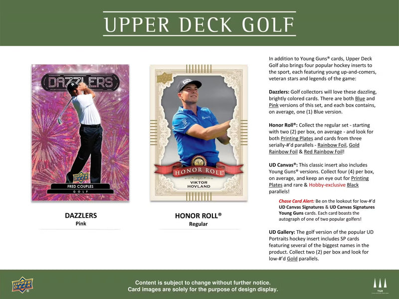 Upper Deck Golf 2024 Hobby Pack