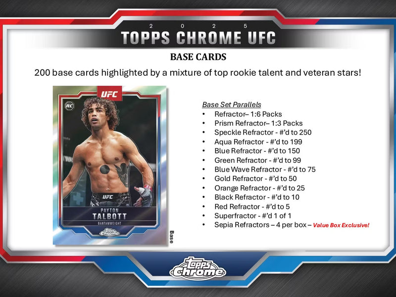 Topps Chrome UFC 2025 Blaster Box
