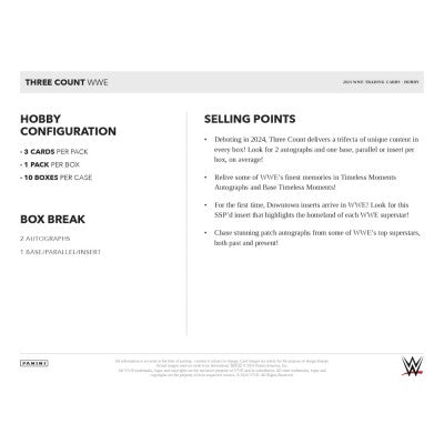 Panini WWE 2024 Three Count Hobby Box