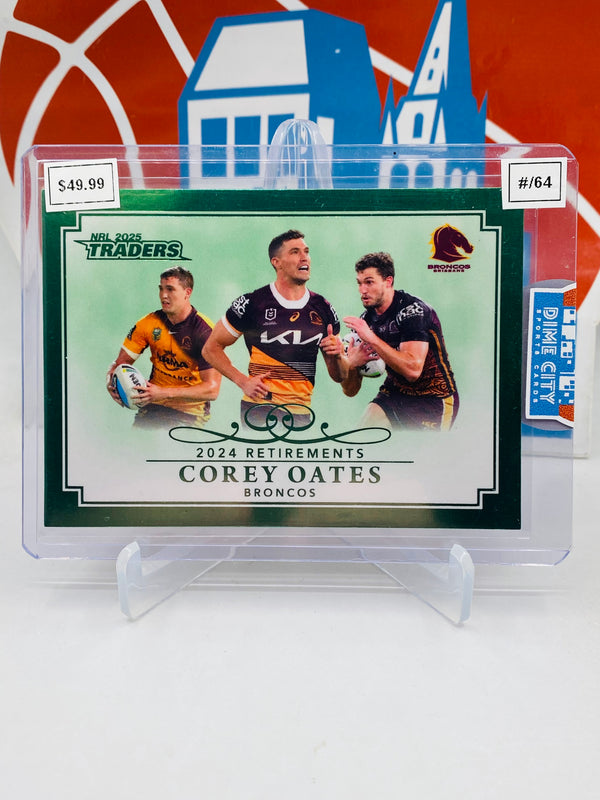 NRL Traders Titanium 2025 Retirements Green Case Card #/64