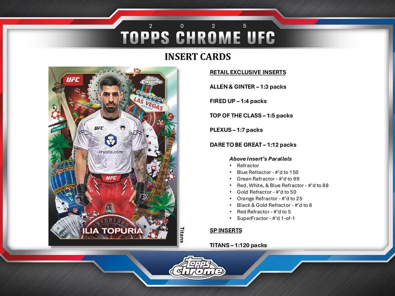 Topps Chrome UFC 2025 Blaster Box