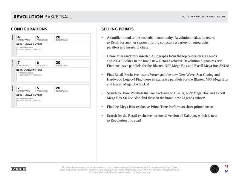 Panini Revolution NBA 2024-25 Mega Box