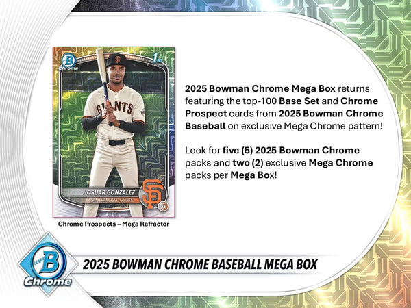Topps Bowman Chrome MLB 2025 Mega Box
