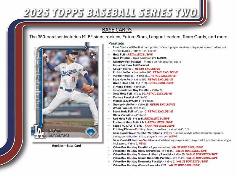 Topps MLB 2025 Series 2 Blaster Box