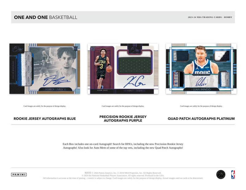 Panini One and One NBA 2023-24 Hobby Box