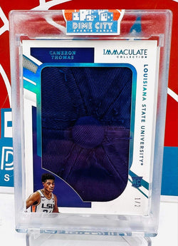 Panini Immaculate Collegiate 2021 Jumbo Player Worn Hat Patch #/2