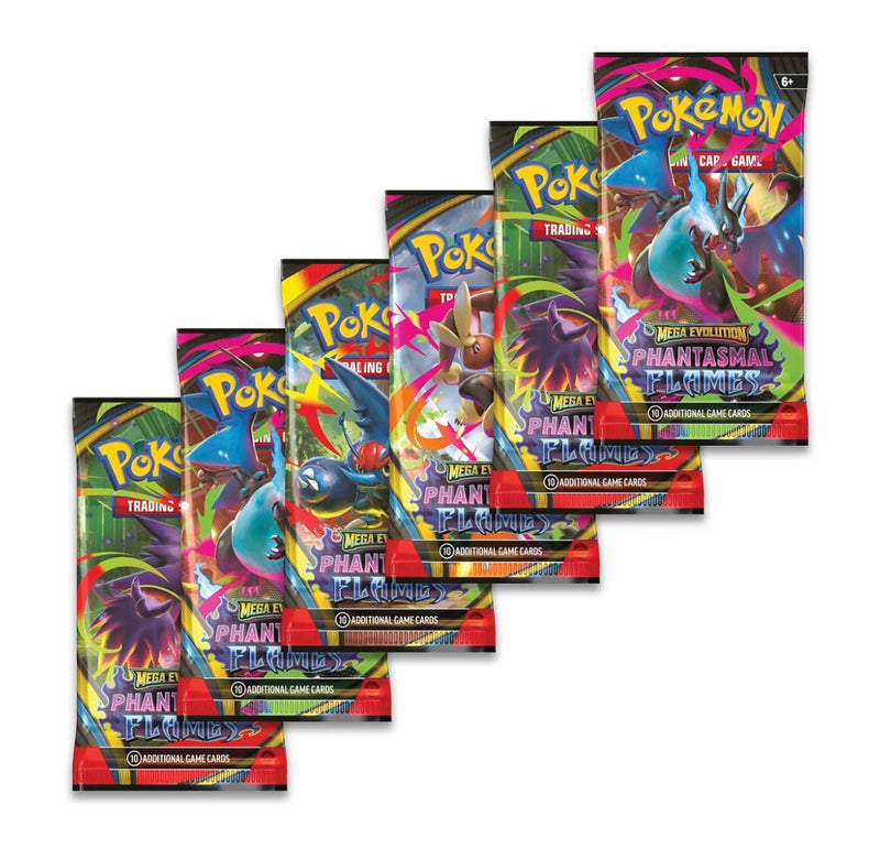 Pokémon TCG Mega Evolution-Phantasmal Flames Booster Bundle (6 Packs)