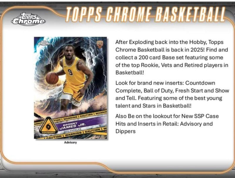 Topps Chrome 2024-25 NBA Blaster Box