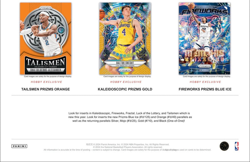 Panini Prizm 2024-25 NBA Hobby Box