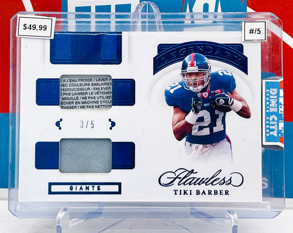 Panini Flawless NFL 2021 Legendary Memorabilia "Player Worn Laundry Tag" Patch #/5