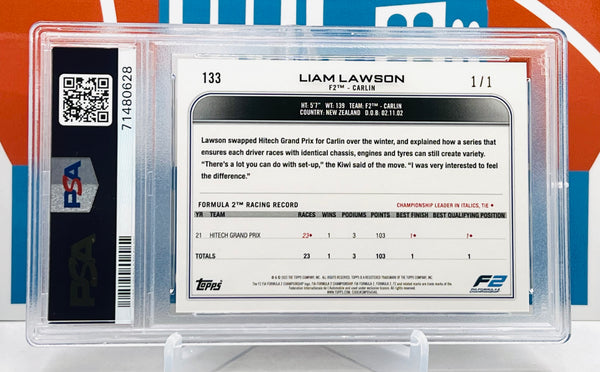 Topps Formula 1 2022 Foilfractor 1/1 PSA 9