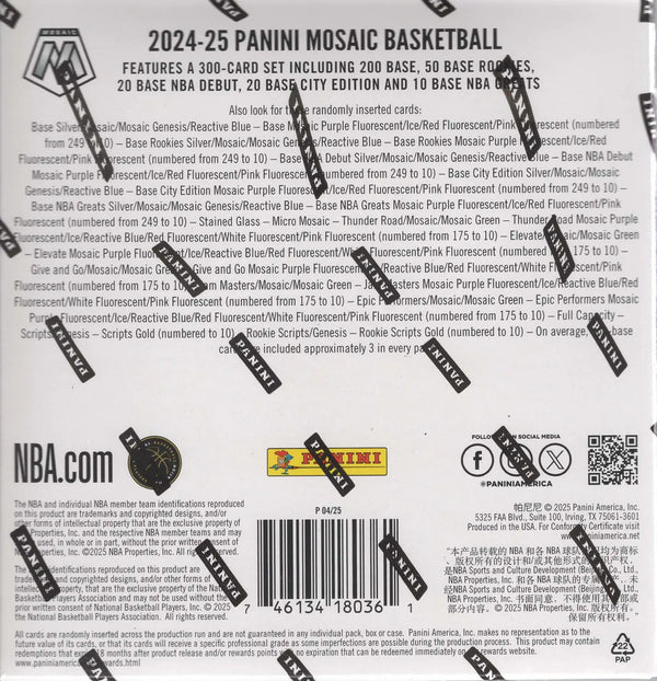 Panini Mosaic NBA 2024-25 Mega Box