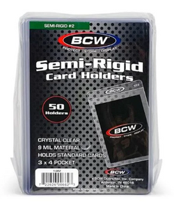 BCW Semi Rigid Card Holders (For Grading) 50 Pack