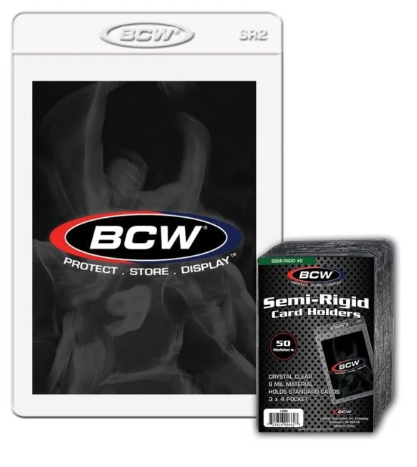 BCW Semi Rigid Card Holders (For Grading) 50 Pack