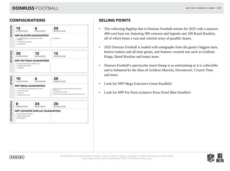 Panini Donruss NFL 2025 Blaster Box